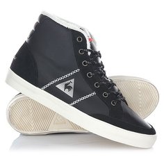 Кеды кроссовки утепленные женские Le Coq Sportif Mont Charlety Syn Leather Black