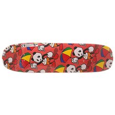 Дека для скейтборда для лонгборда Enjoi S6 Cartoon R7 Multi Panda Red 31.8 x 8.375 (21.3 см)