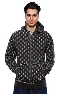 Толстовка Fallen Cobra Hood Fleece Black/White/Skulls