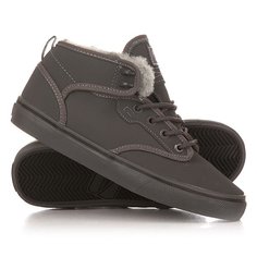 Кеды кроссовки утепленные Globe Motley Mid Fur Charcoal/Grey