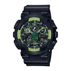 Электронные часы Casio G-Shock Ga-100ly-1a Black/Green