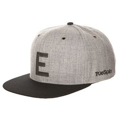 Бейсболка с прямым козырьком TrueSpin Abc Snapback Dark Grey/Black Leather-e