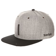 Бейсболка с прямым козырьком TrueSpin Abc Snapback Dark Grey/Black Leather-i