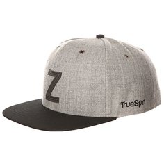 Бейсболка с прямым козырьком TrueSpin Abc Snapback Dark Grey/Black Leather-z