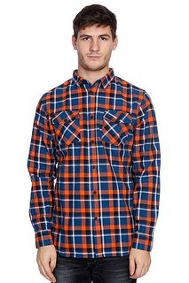 Рубашка в клетку Globe Corsair Shirt Blue/Orange