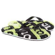 Шлепанцы Globe Merkin Typo Black/White/Lime