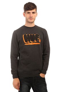 Толстовка классическая Huf Bubbles Crew Charcoal Heather