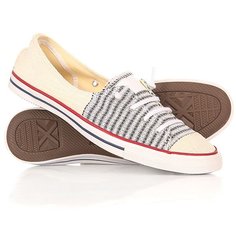 Кеды кроссовки низкие женский Converse Chuck Taylor Fansy Espdrl Slip Natural/Black