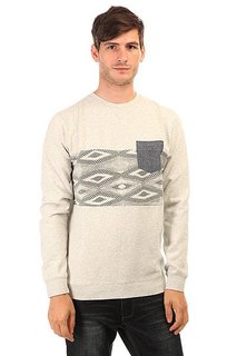 Толстовка свитшот Quiksilver Strangenightcre Otlr Sgrh Light Grey