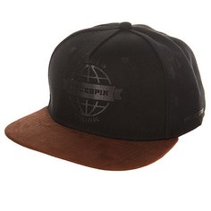 Бейсболка с прямым козырьком TrueSpin Globe Black