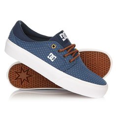 Кеды кроссовки низкие женские DC Trase Tx Se Blue/Brown/White