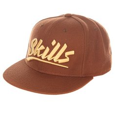 Бейсболка с прямым козырьком Skills 03 Brown