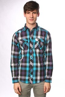 Рубашка в клетку Zoo York Mercury Lounge Poplin Aqua