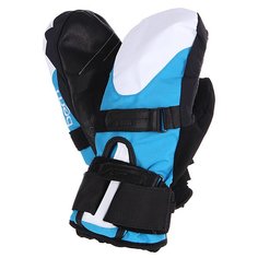 Варежки сноубордические женские Bern Womens Synthetic Mittens Removeable Wrist Guard Cyan/White