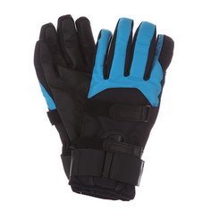 Перчатки сноубордические Bern Mens Synthetic Gloves Removeable Wrist Guard Black/Cyan