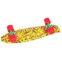 Скейт мини круизер Пластборд Jah Dollars Yellow/Black/Grey 6 x 22.5 (57.2 см) Пластборды