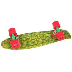 Скейт мини круизер Пластборд Jah Ganjah Yellow/Green 6 x 22.5 (57.2 см) Пластборды