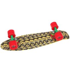 Скейт мини круизер Пластборд Jah Brushestrokes Yellow/Grey/Black 6 x 22.5 (57.2 см) Пластборды