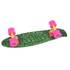 Скейт мини круизер Пластборд Neon Frog Skulls Fases Green/Multi 6 x 22.5 (57.2 см) Пластборды