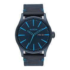 Кварцевые часы Nixon Sentry Leather All Dark Bluee