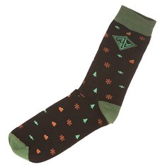 Носки средние Запорожец Ёлки И Снежинки Black/Green