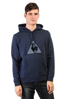 Толстовка кенгуру Le Coq Sportif Geo Jacquard Po Hood Dress Blues