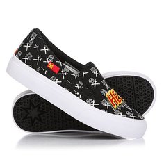 Слипоны детские DC Trase Slip-on Black/White/Red