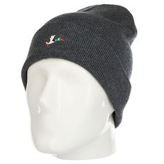 Шапка Запорожец Ditch 86 Beanie Small Dark Grey Melange