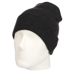 Шапка TrueSpin Plain Cuffed Beanie Heather Black