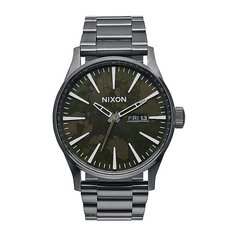 Часы Nixon Sentry Ss Gunmetal/Green Oxyde