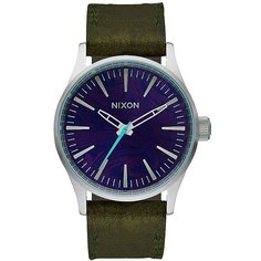 Кварцевые часы Nixon Sentry 38 Leather Purple/Olive
