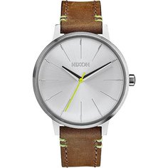 Кварцевые часы женские Nixon Kensington Leather Brown/Lime