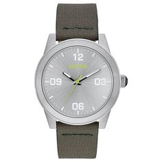 Кварцевые часы женские Nixon G.i. Nylon Silver/Surplus