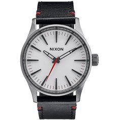 Кварцевые часы Nixon Sentry 38 Leather Gunmetal/White