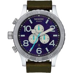 Кварцевые часы Nixon 51-30 Chrono Leather Purple/Olive