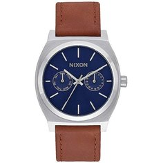 Кварцевые часы Nixon Time Teller Deluxe Leather Navy Sunray/Brow