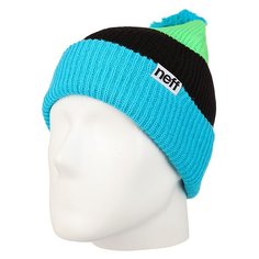 Шапка Neff Snappy Beanie Cyan/Black/Slime