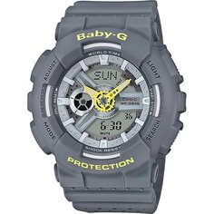 Кварцевые часы женские Casio G-Shock Baby-g 67595 Ba-110pp-8a Grey