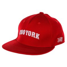 Бейсболка с прямым козырьком Zoo York Academy Flex Fit Red