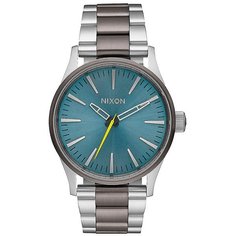 Кварцевые часы Nixon Sentry 38 Ss Qunmetal/Aqua