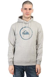 Толстовка кенгуру Quiksilver Big Logo Hood Light Grey Heather
