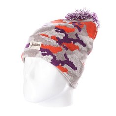 Шапка с помпоном Запорожец Camo Beanies Grey/Orange