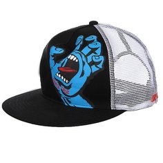 Бейсболка с сеткой Santa Cruz Screaming Hand Adj. Mesh White/Black