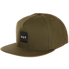 Бейсболка с прямым козырьком Huf Star Box Logo Green