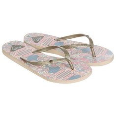 Вьетнамки женские Roxy Bermuda Gold/Estate Blue
