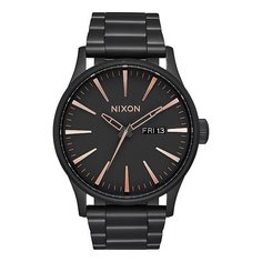 Кварцевые часы Nixon Sentry Black/Rose Gold