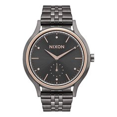 Кварцевые часы женские Nixon Sala Gunmetal/Rose Gold