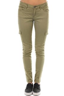Штаны узкие женские Roxy Cargocity Oil Green