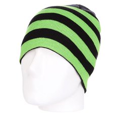 Шапка Urban Classics Stripe Beanie Black-limegreen