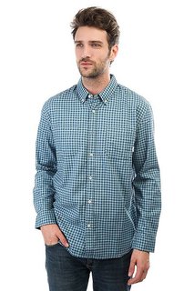 Рубашка в клетку Quiksilver Fortenightsls Indian Teal Gingham